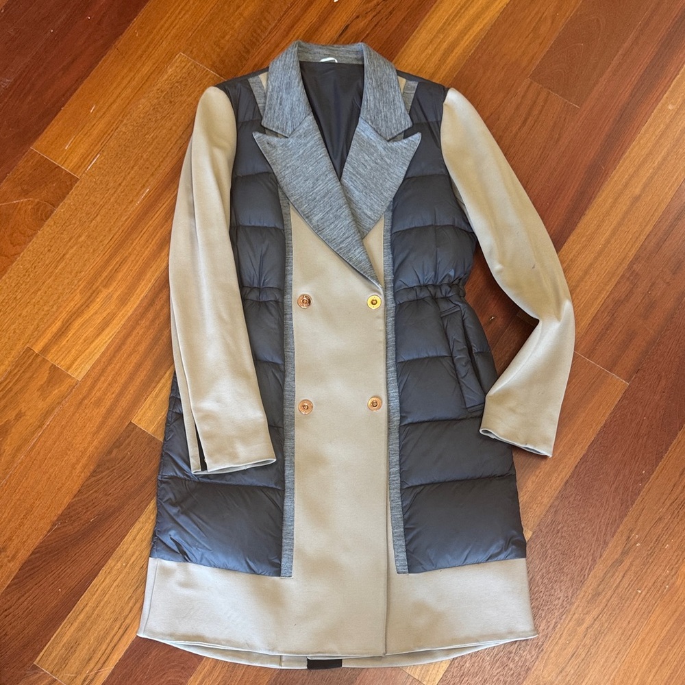 Kit and Ace Black and Tan Puffer Jacket